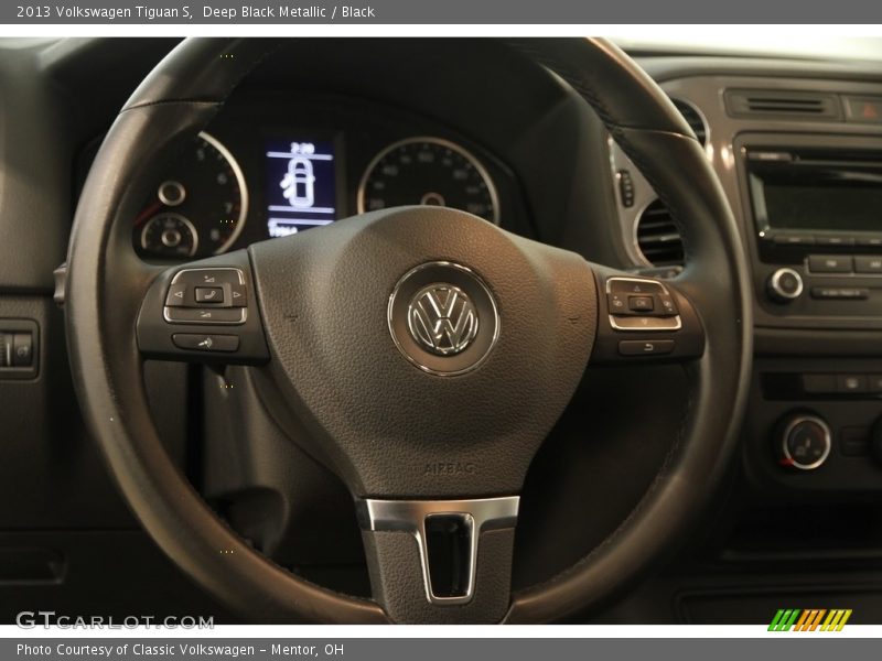 Deep Black Metallic / Black 2013 Volkswagen Tiguan S