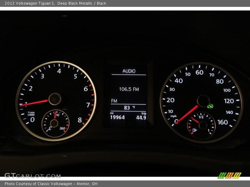 Deep Black Metallic / Black 2013 Volkswagen Tiguan S