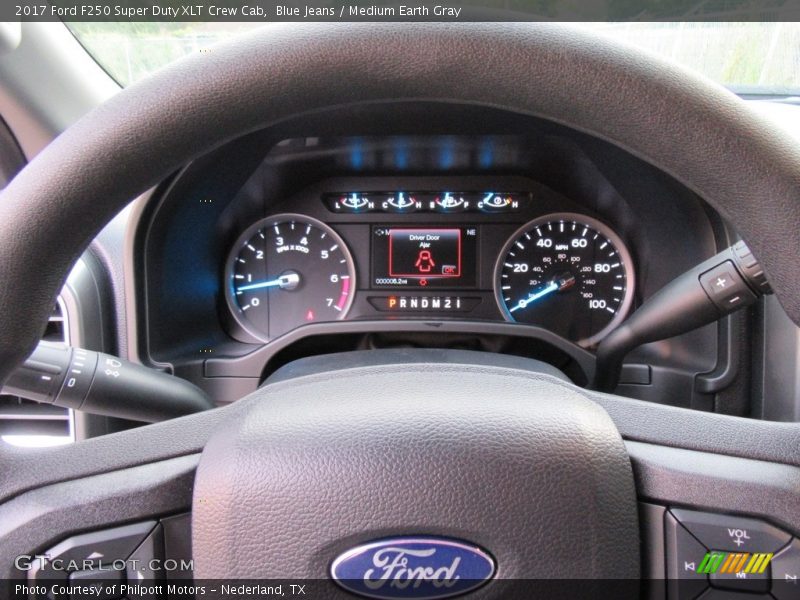 Blue Jeans / Medium Earth Gray 2017 Ford F250 Super Duty XLT Crew Cab