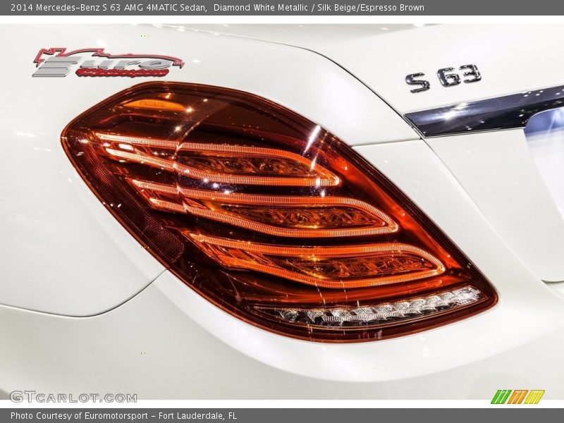 Diamond White Metallic / Silk Beige/Espresso Brown 2014 Mercedes-Benz S 63 AMG 4MATIC Sedan
