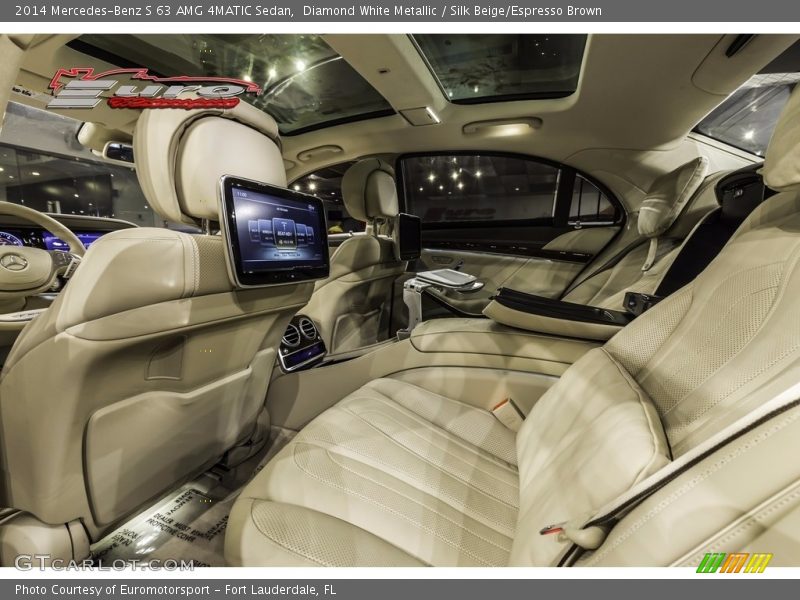 Diamond White Metallic / Silk Beige/Espresso Brown 2014 Mercedes-Benz S 63 AMG 4MATIC Sedan