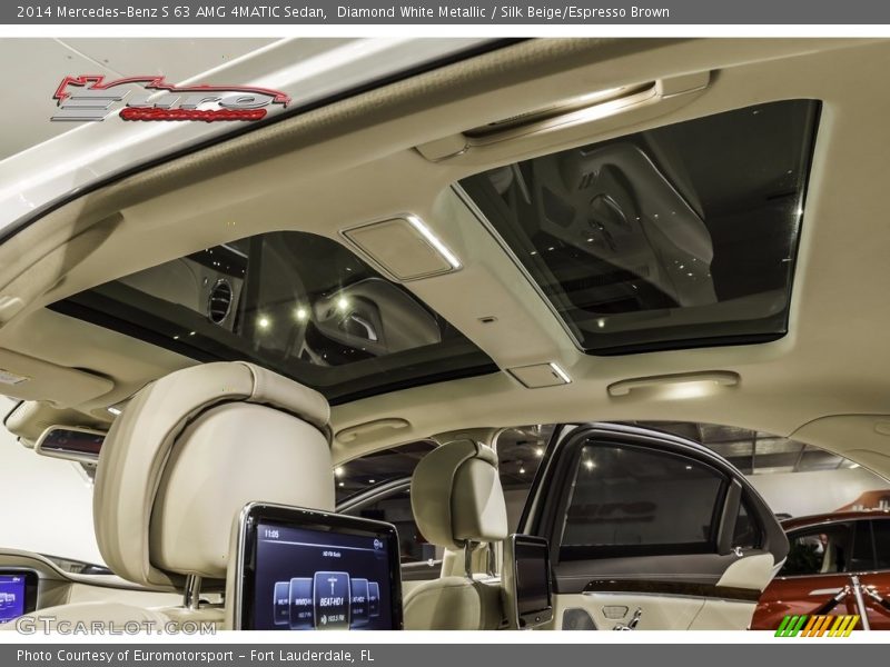Diamond White Metallic / Silk Beige/Espresso Brown 2014 Mercedes-Benz S 63 AMG 4MATIC Sedan