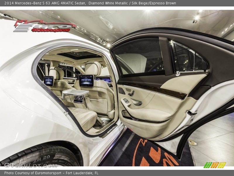 Diamond White Metallic / Silk Beige/Espresso Brown 2014 Mercedes-Benz S 63 AMG 4MATIC Sedan