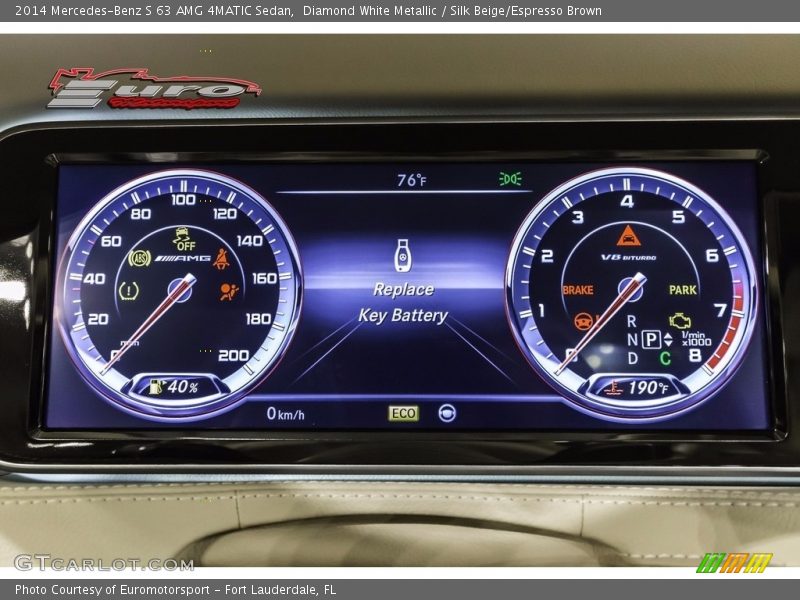 Diamond White Metallic / Silk Beige/Espresso Brown 2014 Mercedes-Benz S 63 AMG 4MATIC Sedan