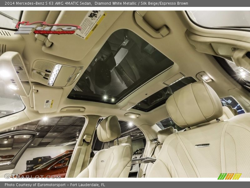 Diamond White Metallic / Silk Beige/Espresso Brown 2014 Mercedes-Benz S 63 AMG 4MATIC Sedan