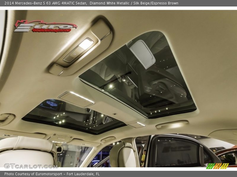 Diamond White Metallic / Silk Beige/Espresso Brown 2014 Mercedes-Benz S 63 AMG 4MATIC Sedan