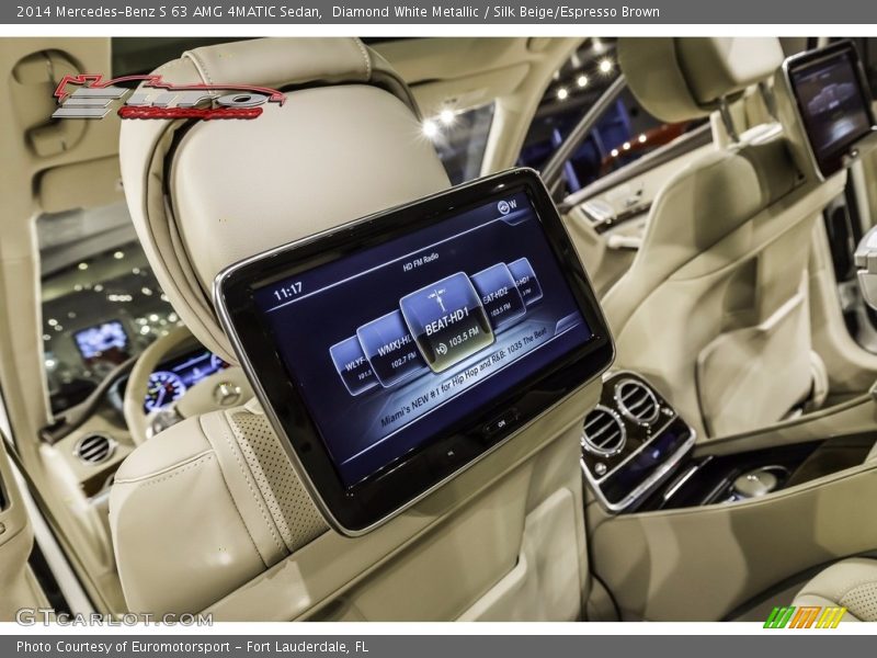 Diamond White Metallic / Silk Beige/Espresso Brown 2014 Mercedes-Benz S 63 AMG 4MATIC Sedan