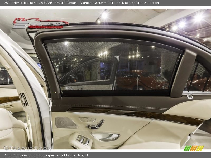 Diamond White Metallic / Silk Beige/Espresso Brown 2014 Mercedes-Benz S 63 AMG 4MATIC Sedan