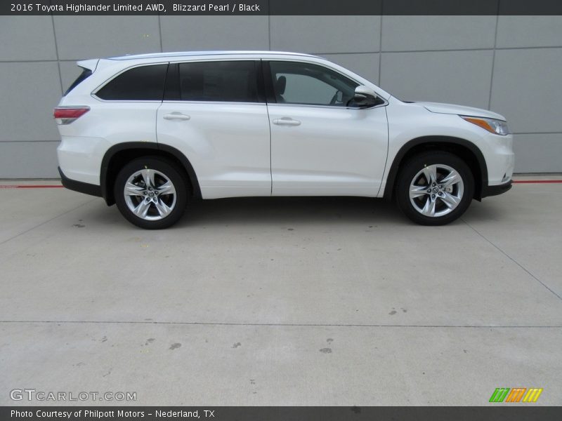 Blizzard Pearl / Black 2016 Toyota Highlander Limited AWD
