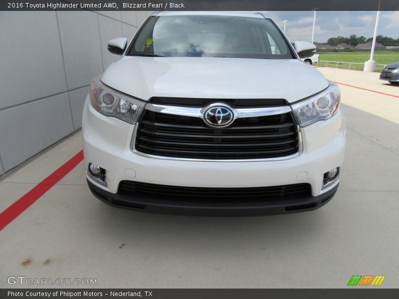 Blizzard Pearl / Black 2016 Toyota Highlander Limited AWD