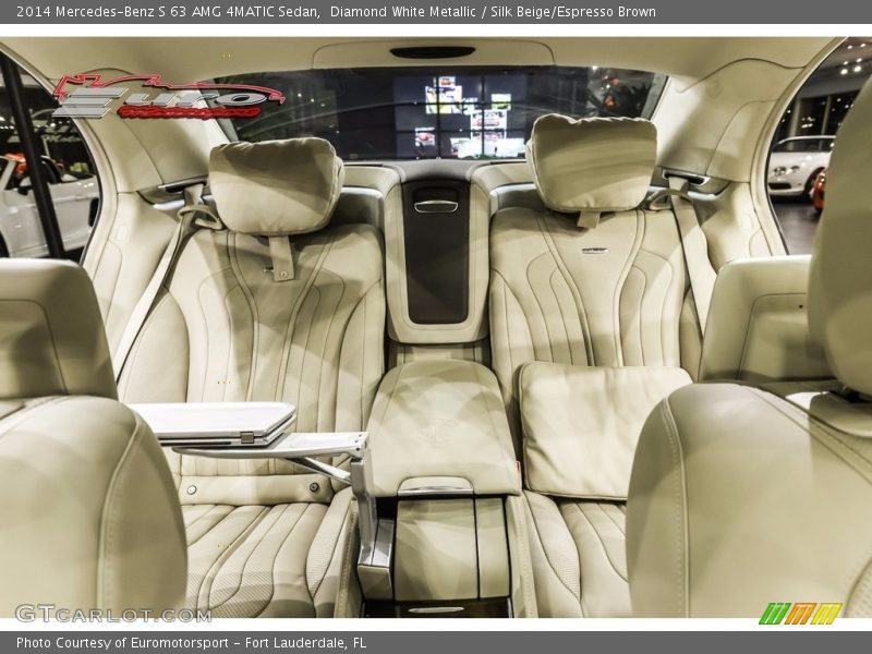 Diamond White Metallic / Silk Beige/Espresso Brown 2014 Mercedes-Benz S 63 AMG 4MATIC Sedan
