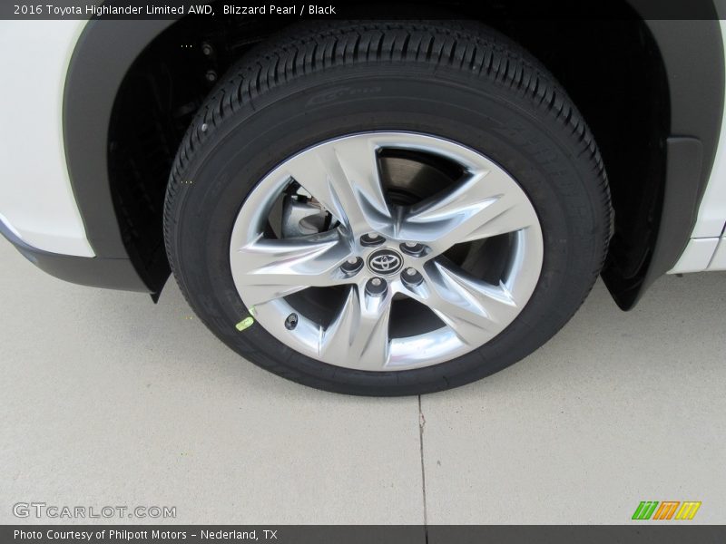 Blizzard Pearl / Black 2016 Toyota Highlander Limited AWD