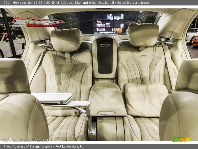 Diamond White Metallic / Silk Beige/Espresso Brown 2014 Mercedes-Benz S 63 AMG 4MATIC Sedan