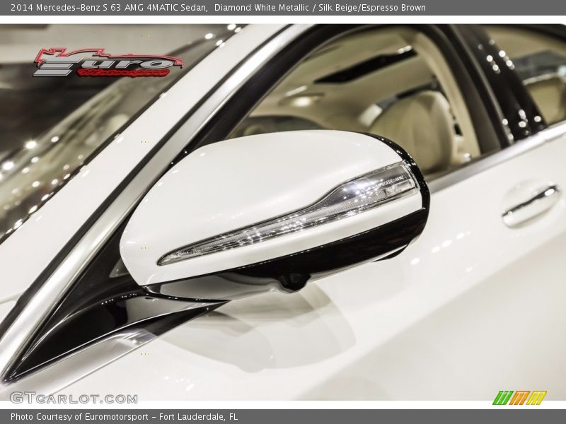 Diamond White Metallic / Silk Beige/Espresso Brown 2014 Mercedes-Benz S 63 AMG 4MATIC Sedan