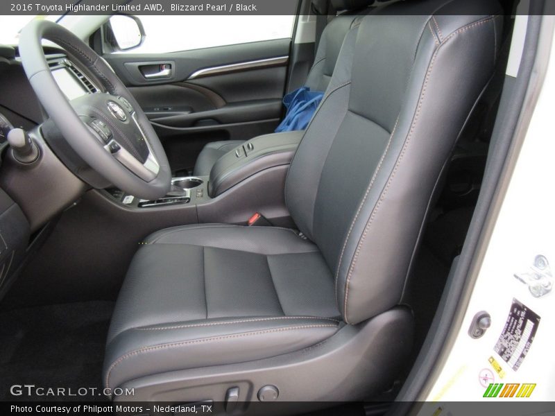 Blizzard Pearl / Black 2016 Toyota Highlander Limited AWD