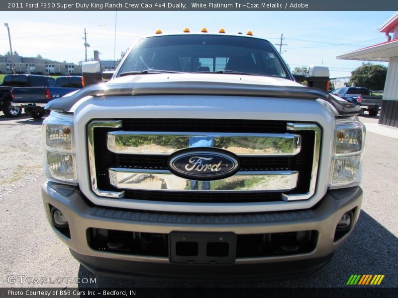 White Platinum Tri-Coat Metallic / Adobe 2011 Ford F350 Super Duty King Ranch Crew Cab 4x4 Dually