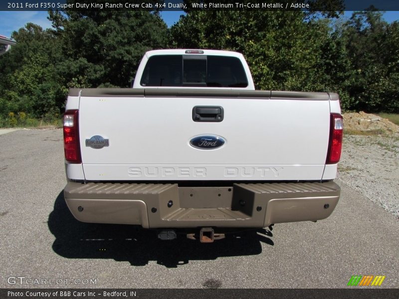 White Platinum Tri-Coat Metallic / Adobe 2011 Ford F350 Super Duty King Ranch Crew Cab 4x4 Dually