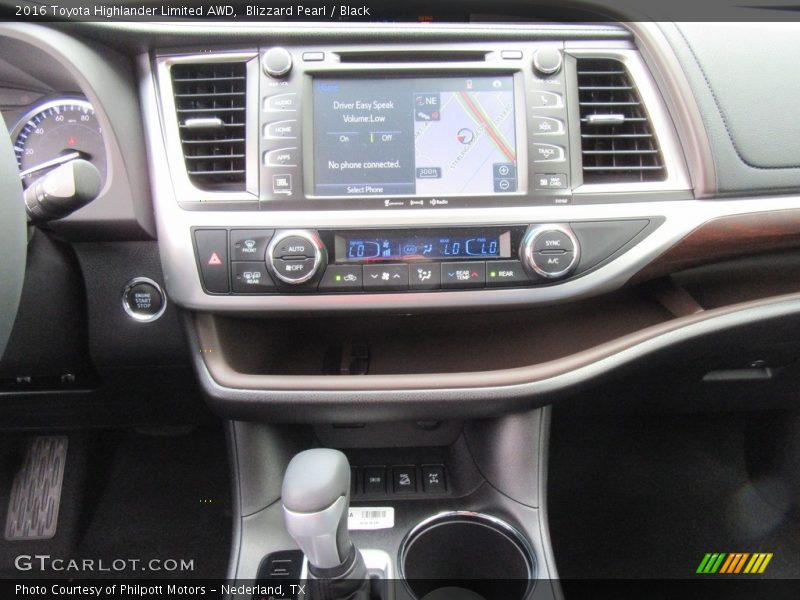 Blizzard Pearl / Black 2016 Toyota Highlander Limited AWD