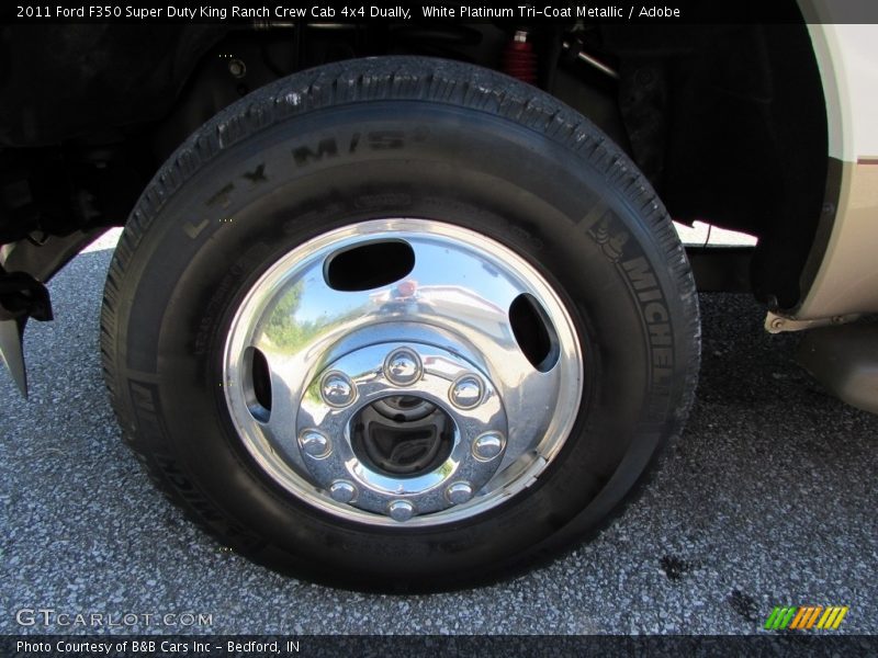 White Platinum Tri-Coat Metallic / Adobe 2011 Ford F350 Super Duty King Ranch Crew Cab 4x4 Dually