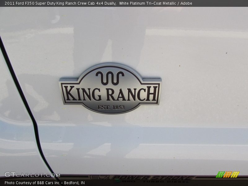 White Platinum Tri-Coat Metallic / Adobe 2011 Ford F350 Super Duty King Ranch Crew Cab 4x4 Dually