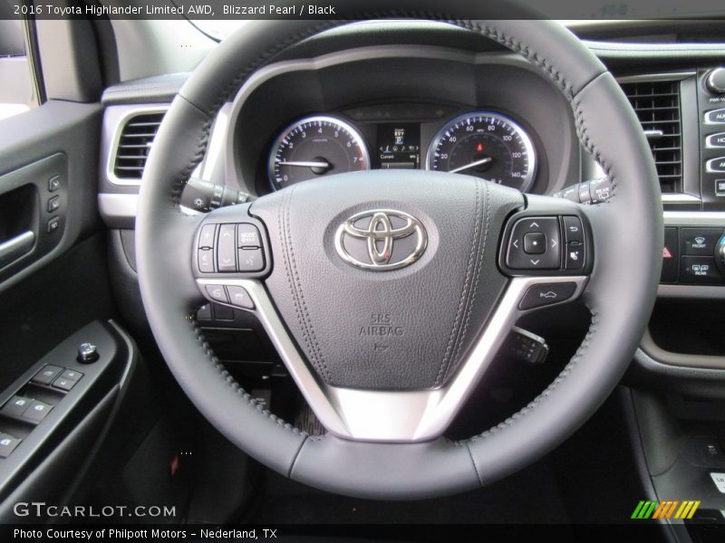 Blizzard Pearl / Black 2016 Toyota Highlander Limited AWD