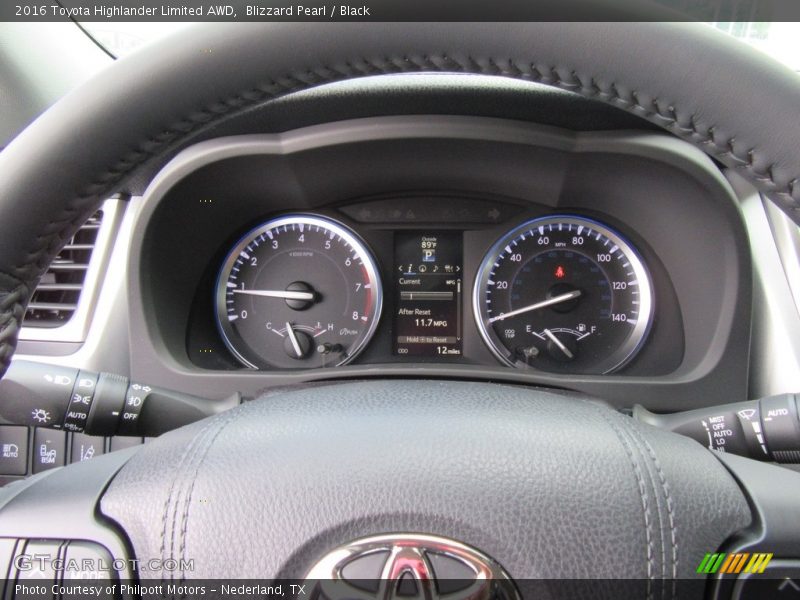 Blizzard Pearl / Black 2016 Toyota Highlander Limited AWD