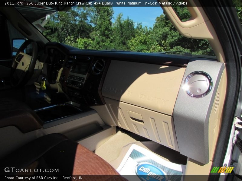 White Platinum Tri-Coat Metallic / Adobe 2011 Ford F350 Super Duty King Ranch Crew Cab 4x4 Dually