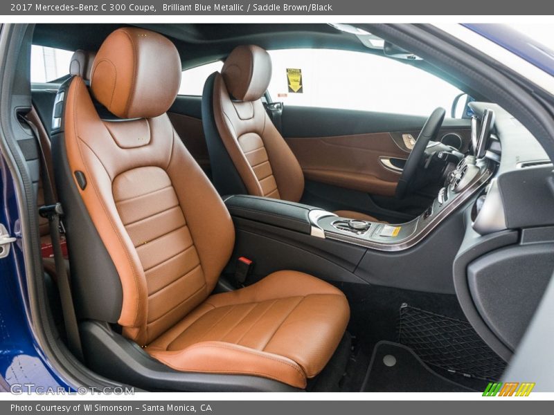 Brilliant Blue Metallic / Saddle Brown/Black 2017 Mercedes-Benz C 300 Coupe