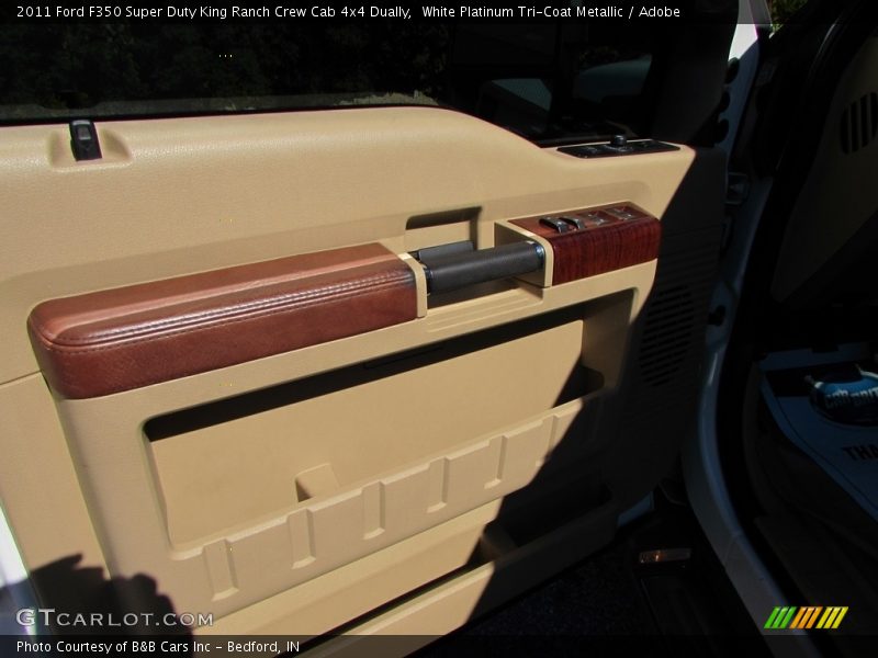 White Platinum Tri-Coat Metallic / Adobe 2011 Ford F350 Super Duty King Ranch Crew Cab 4x4 Dually
