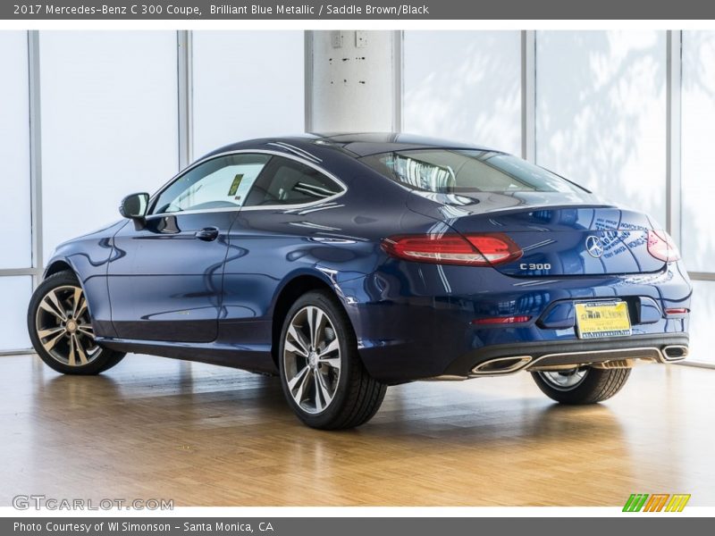 Brilliant Blue Metallic / Saddle Brown/Black 2017 Mercedes-Benz C 300 Coupe