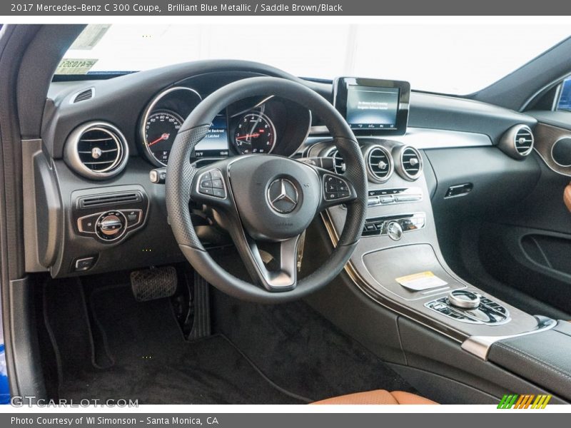 Brilliant Blue Metallic / Saddle Brown/Black 2017 Mercedes-Benz C 300 Coupe