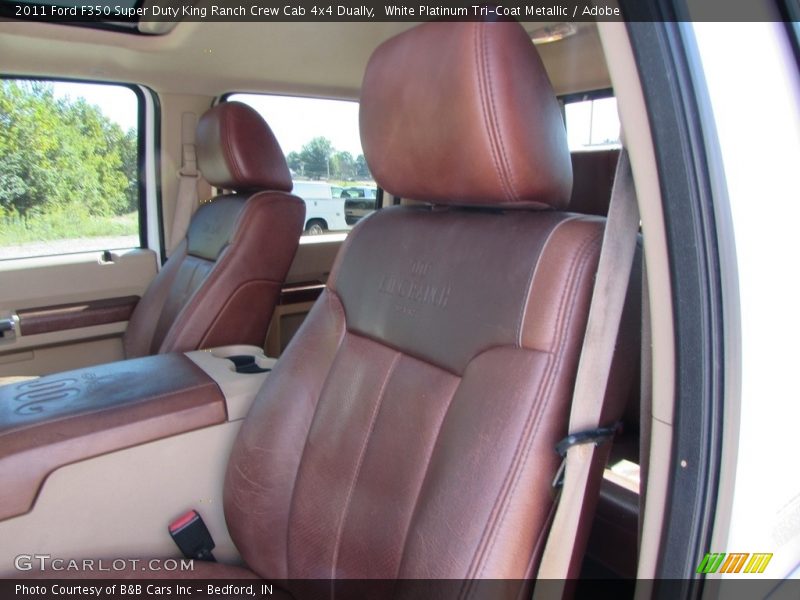 White Platinum Tri-Coat Metallic / Adobe 2011 Ford F350 Super Duty King Ranch Crew Cab 4x4 Dually