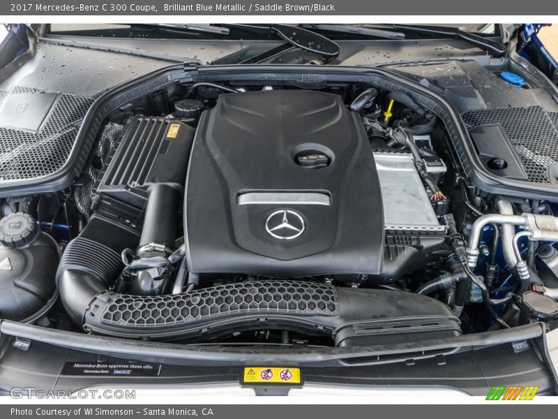 Brilliant Blue Metallic / Saddle Brown/Black 2017 Mercedes-Benz C 300 Coupe