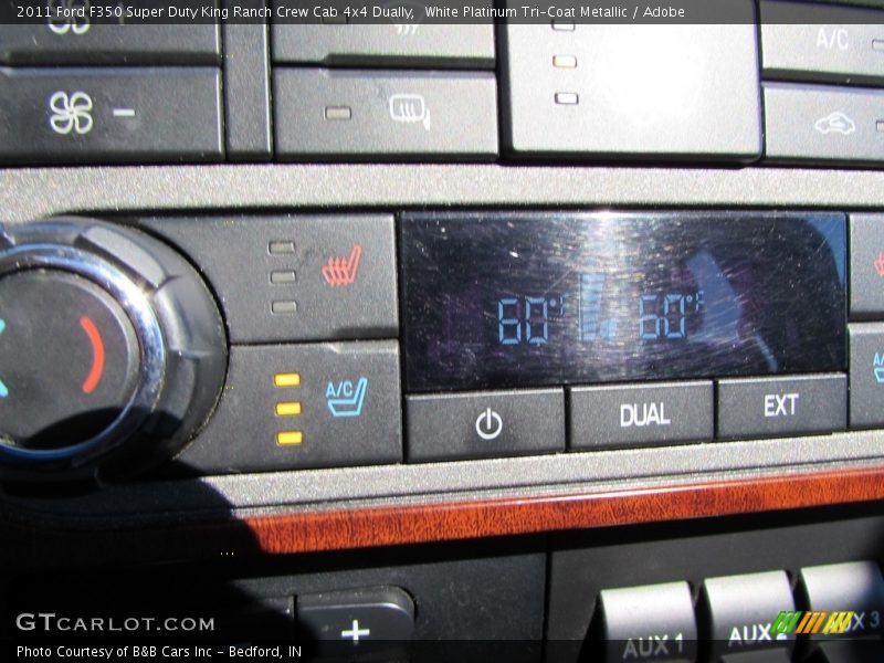 White Platinum Tri-Coat Metallic / Adobe 2011 Ford F350 Super Duty King Ranch Crew Cab 4x4 Dually