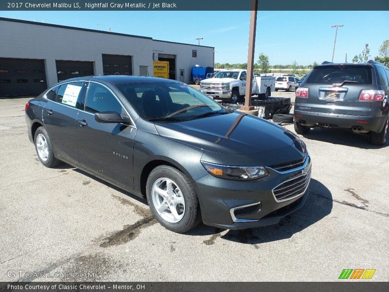 Nightfall Gray Metallic / Jet Black 2017 Chevrolet Malibu LS