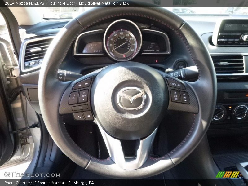 Liquid Silver Metallic / Black 2014 Mazda MAZDA3 i Touring 4 Door