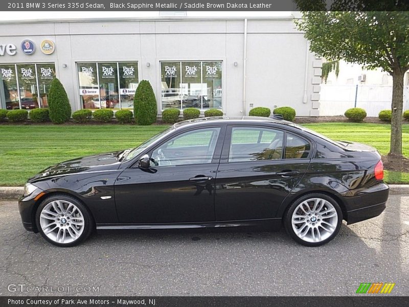 Black Sapphire Metallic / Saddle Brown Dakota Leather 2011 BMW 3 Series 335d Sedan