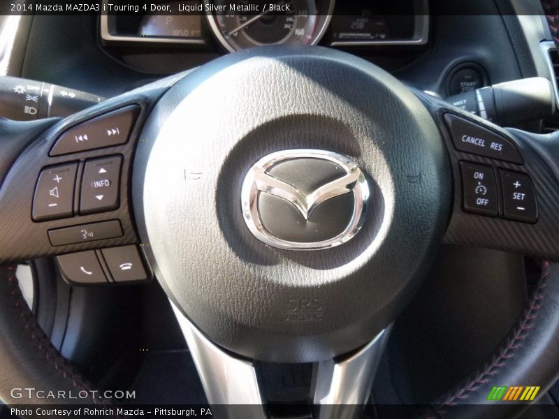 Liquid Silver Metallic / Black 2014 Mazda MAZDA3 i Touring 4 Door