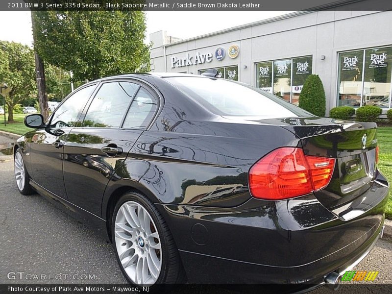 Black Sapphire Metallic / Saddle Brown Dakota Leather 2011 BMW 3 Series 335d Sedan