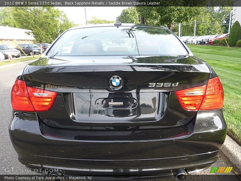 Black Sapphire Metallic / Saddle Brown Dakota Leather 2011 BMW 3 Series 335d Sedan