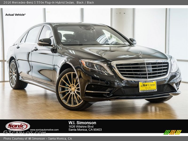 Black / Black 2016 Mercedes-Benz S 550e Plug-In Hybrid Sedan