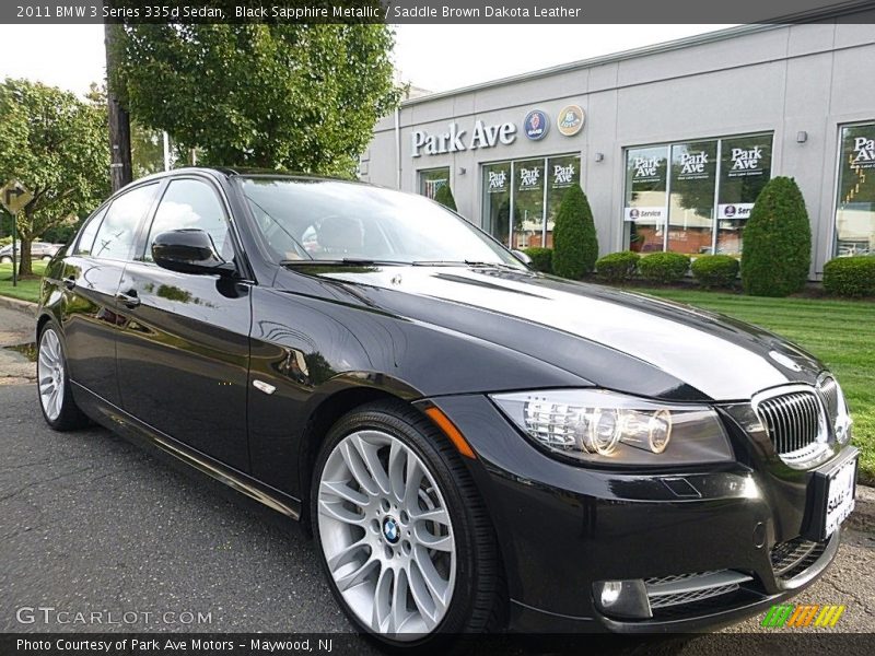 Black Sapphire Metallic / Saddle Brown Dakota Leather 2011 BMW 3 Series 335d Sedan