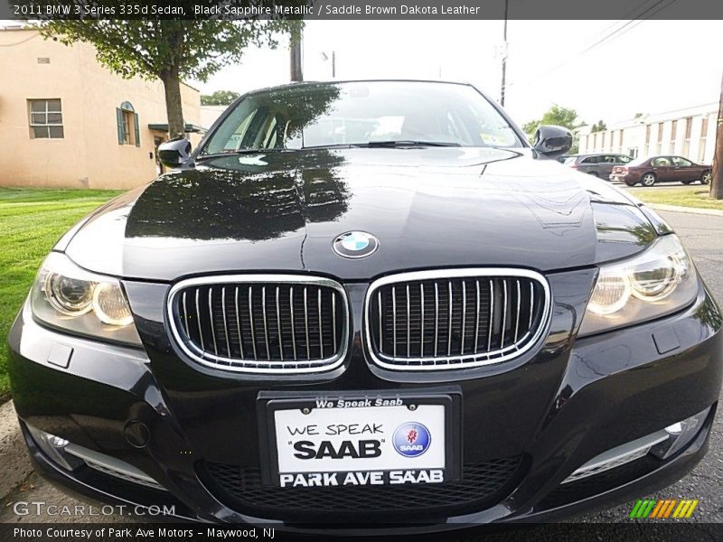 Black Sapphire Metallic / Saddle Brown Dakota Leather 2011 BMW 3 Series 335d Sedan