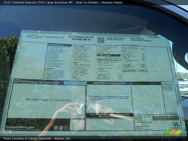 Silver Ice Metallic / Medium Pewter 2017 Chevrolet Express 2500 Cargo Extended WT