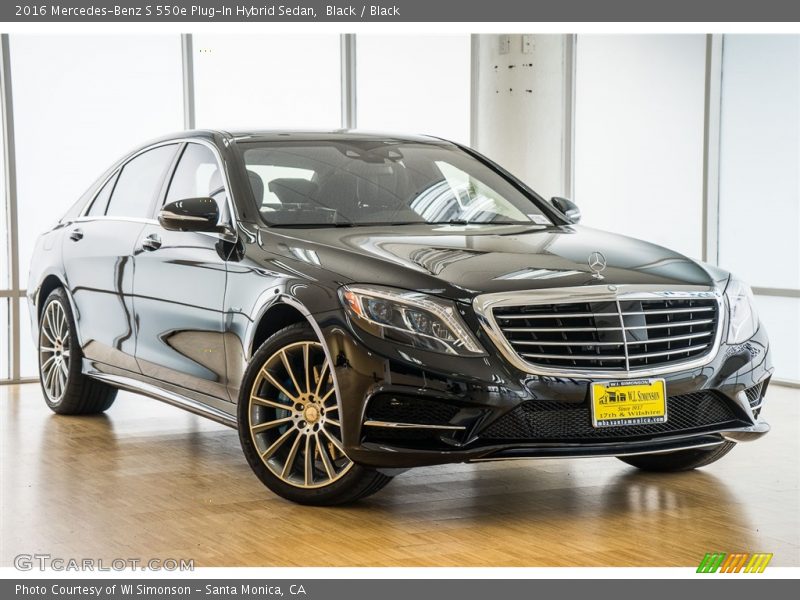 Black / Black 2016 Mercedes-Benz S 550e Plug-In Hybrid Sedan