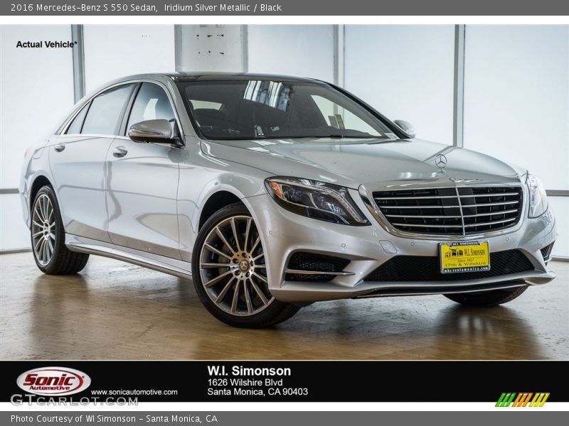 Iridium Silver Metallic / Black 2016 Mercedes-Benz S 550 Sedan