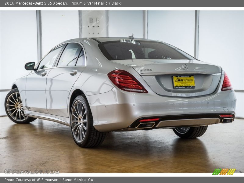 Iridium Silver Metallic / Black 2016 Mercedes-Benz S 550 Sedan