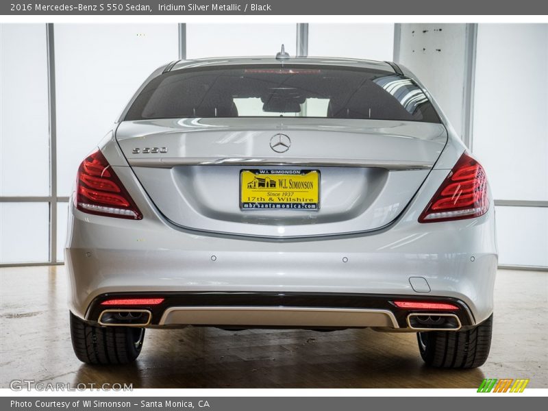 Iridium Silver Metallic / Black 2016 Mercedes-Benz S 550 Sedan