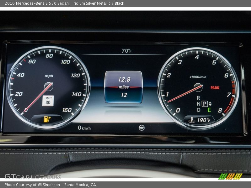 Iridium Silver Metallic / Black 2016 Mercedes-Benz S 550 Sedan