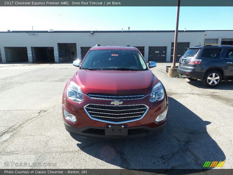 Siren Red Tintcoat / Jet Black 2017 Chevrolet Equinox Premier AWD